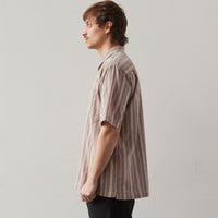 Universal Works Camp Shirt, Brown Nisi Cotton