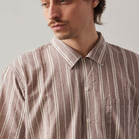 Universal Works Camp Shirt, Brown Nisi Cotton
