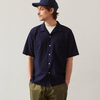 Universal Works Camp Shirt, Indigo Seersucker