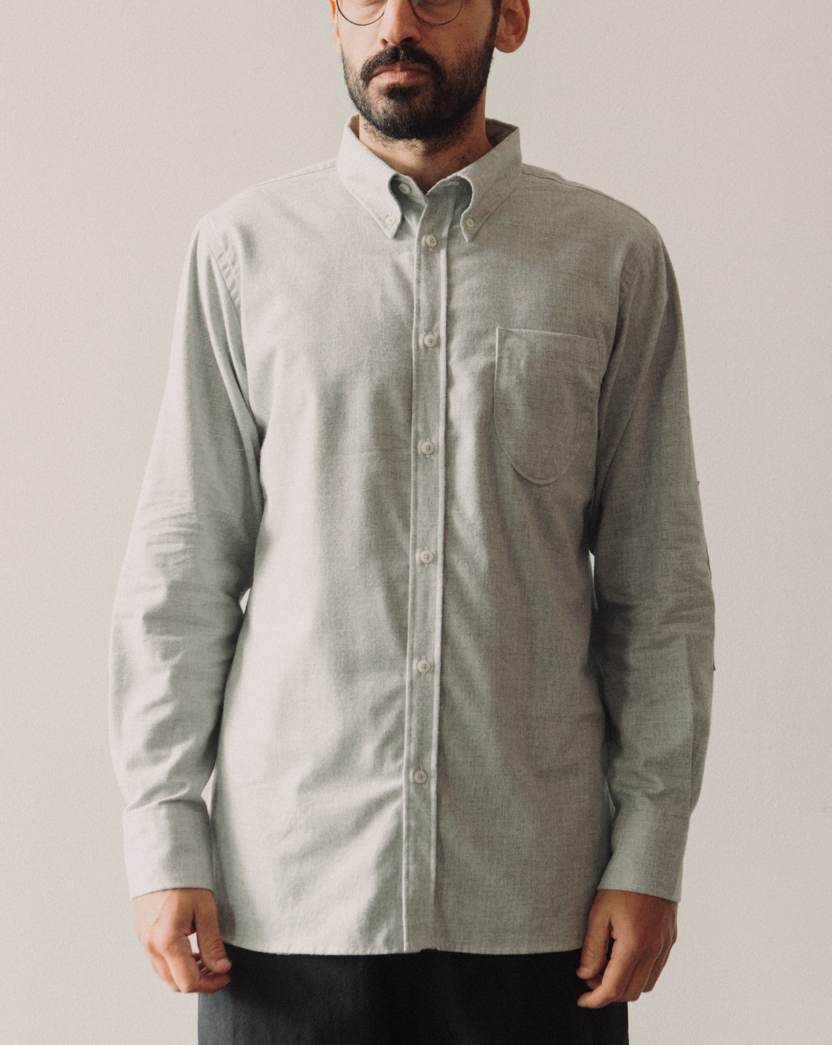 Universal Works Daybrook Shirt, Grey | Glasswing