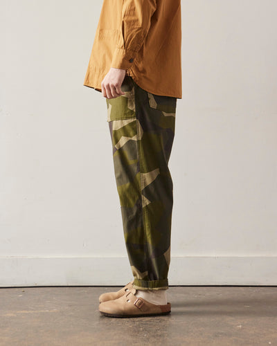 Universal Works Drop Crotch Fatigue Pant, Camo Print