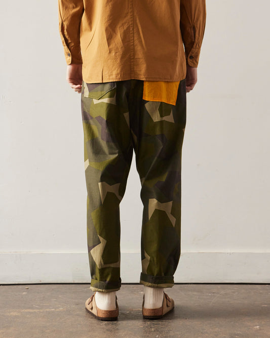 Universal Works Drop Crotch Fatigue Pant, Camo Print