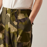 Universal Works Drop Crotch Fatigue Pant, Camo Print