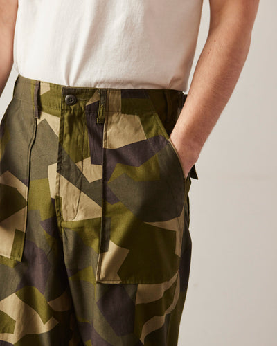 Universal Works Drop Crotch Fatigue Pant, Camo Print