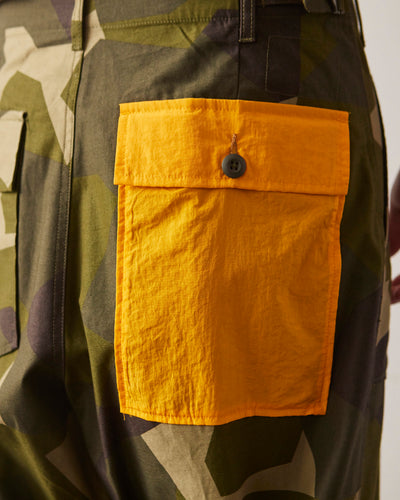 Universal Works Drop Crotch Fatigue Pant, Camo Print