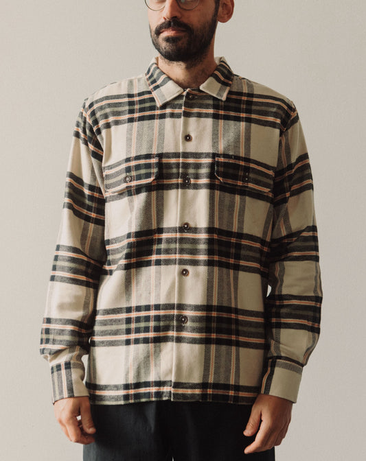 Universal Works L/S Utility Shirt, Charcoal Check