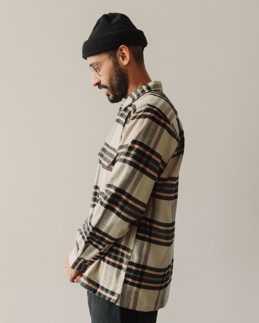 Universal Works L/S Utility Shirt, Charcoal Check