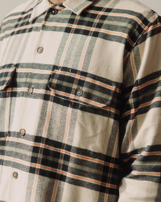 Universal Works L/S Utility Shirt, Charcoal Check