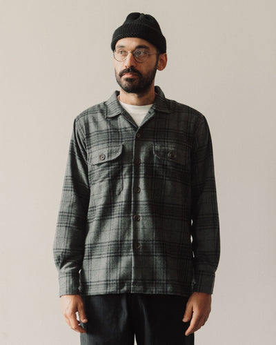 Universal Works L/S Utility Shirt, Grey Check