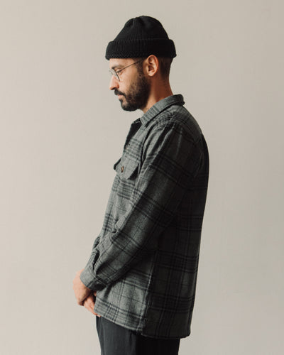Universal Works L/S Utility Shirt, Grey Check