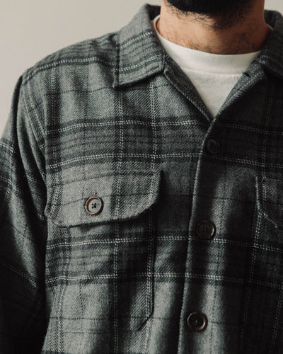 Universal Works L/S Utility Shirt, Grey Check
