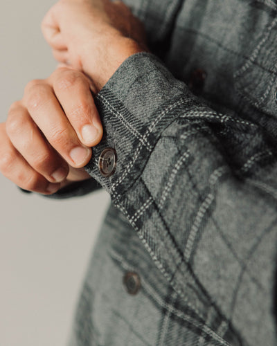 Universal Works L/S Utility Shirt, Grey Check