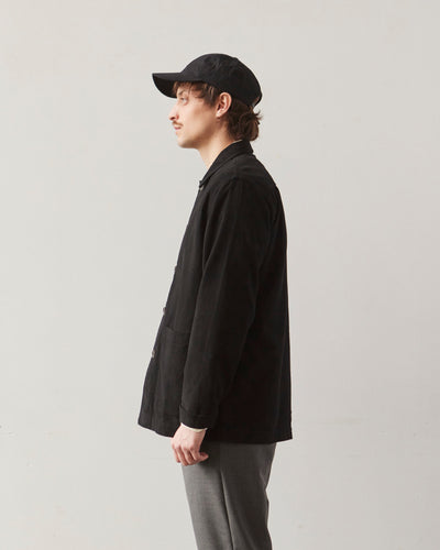 Universal Works Lightweight Moleskin Easy Overshirt, Black