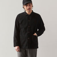 Universal Works Lightweight Moleskin Easy Overshirt, Black