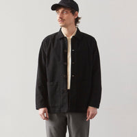 Universal Works Lightweight Moleskin Easy Overshirt, Black