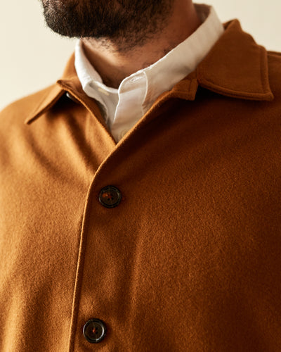 Universal Works Melton Easy Overshirt, Camel