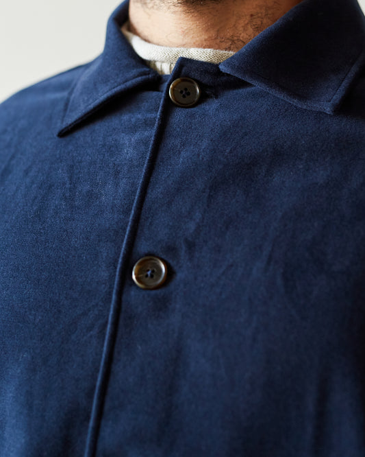 Universal Works Moleskin Travail Shirt, Navy