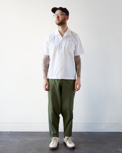 Universal Works Open Collar Shirt, White