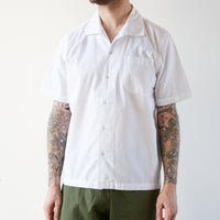 Universal Works Open Collar Shirt, White