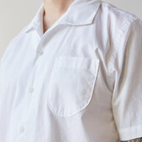 Universal Works Open Collar Shirt, White