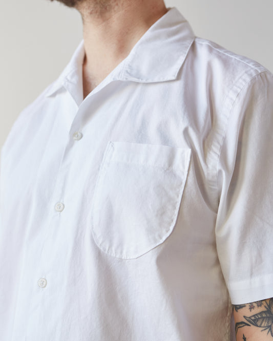 Universal Works Open Collar Shirt, White