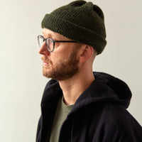 Universal Works Short Watch Cap, Forest Green