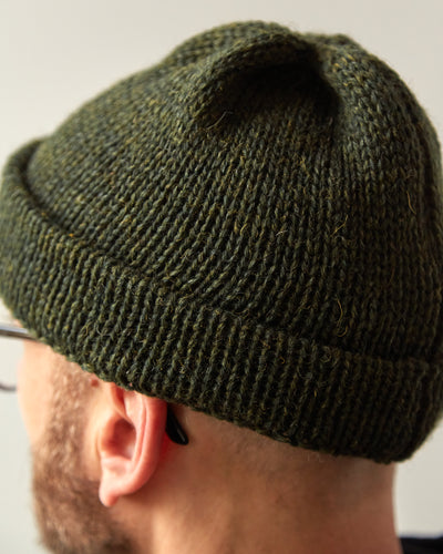 Universal Works Short Watch Cap, Forest Green