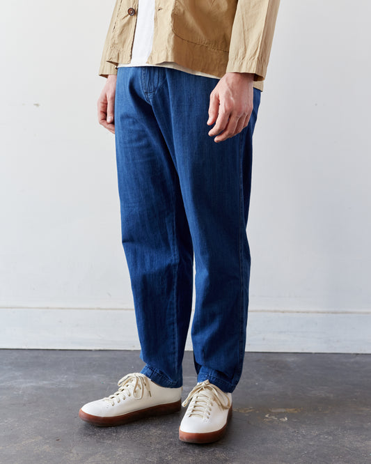 Universal Works Track Trouser, Herringbone Denim