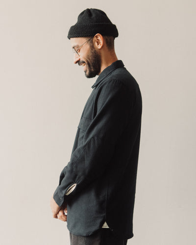 Universal Works Worker Shirt, Black