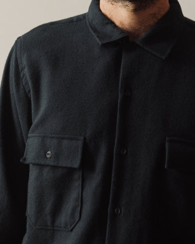 Universal Works Worker Shirt, Black