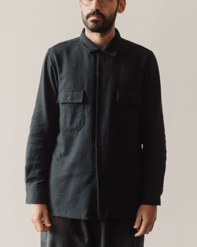 Universal Works Worker Shirt, Black