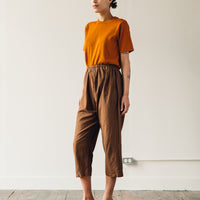 Uzi Drop Crotch Pants, Brown
