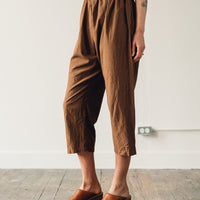 Uzi Drop Crotch Pants, Brown