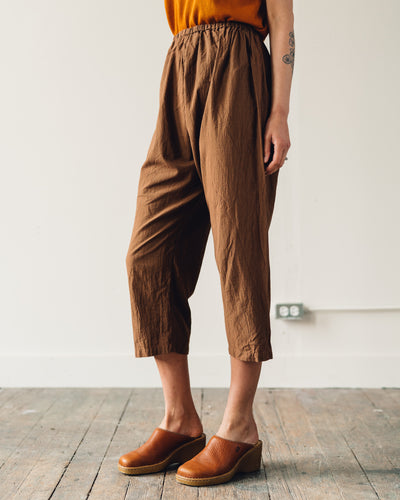 Uzi Drop Crotch Pants, Brown