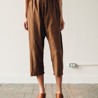 Uzi Drop Crotch Pants, Brown