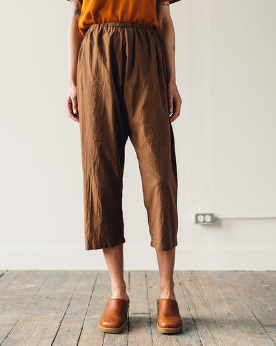 Uzi Drop Crotch Pants, Brown