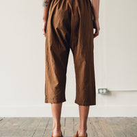 Uzi Drop-Crotch Pants, Brown