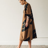 Uzi Placket Dress, Brown