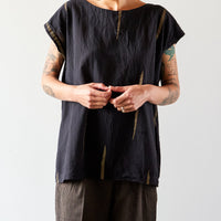 Uzi AW Tunic Top, Black Scratch