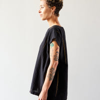 Uzi AW Tunic Top, Black Scratch