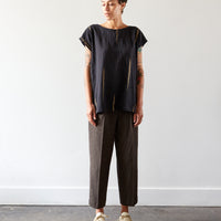 Uzi AW Tunic Top, Black Scratch