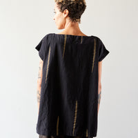 Uzi AW Tunic Top, Black Scratch