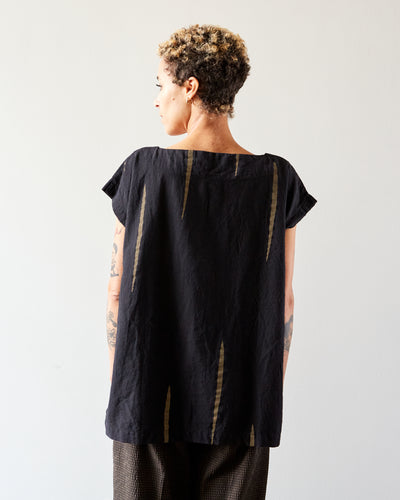 Uzi AW Tunic Top, Black Scratch