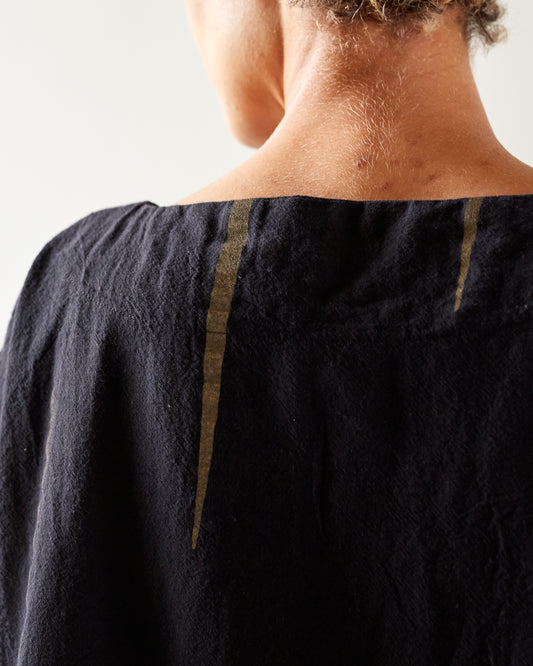 Uzi AW Tunic Top, Black Scratch