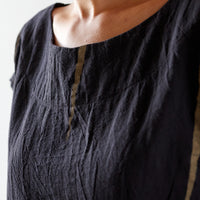 Uzi AW Tunic Top, Black Scratch