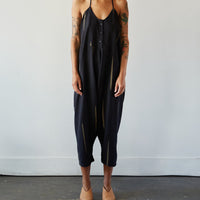 Uzi Halter Jumpsuit, Black Scratch