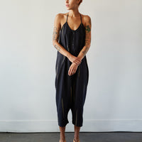 Uzi Halter Jumpsuit, Black Scratch