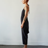 Uzi Halter Jumpsuit, Black Scratch