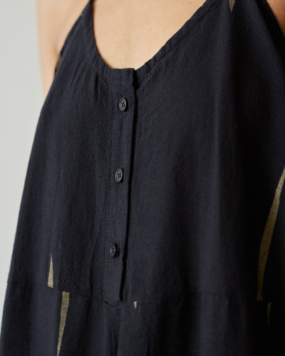 Uzi Halter Jumpsuit, Black Scratch