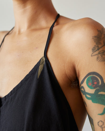 Uzi Halter Jumpsuit, Black Scratch